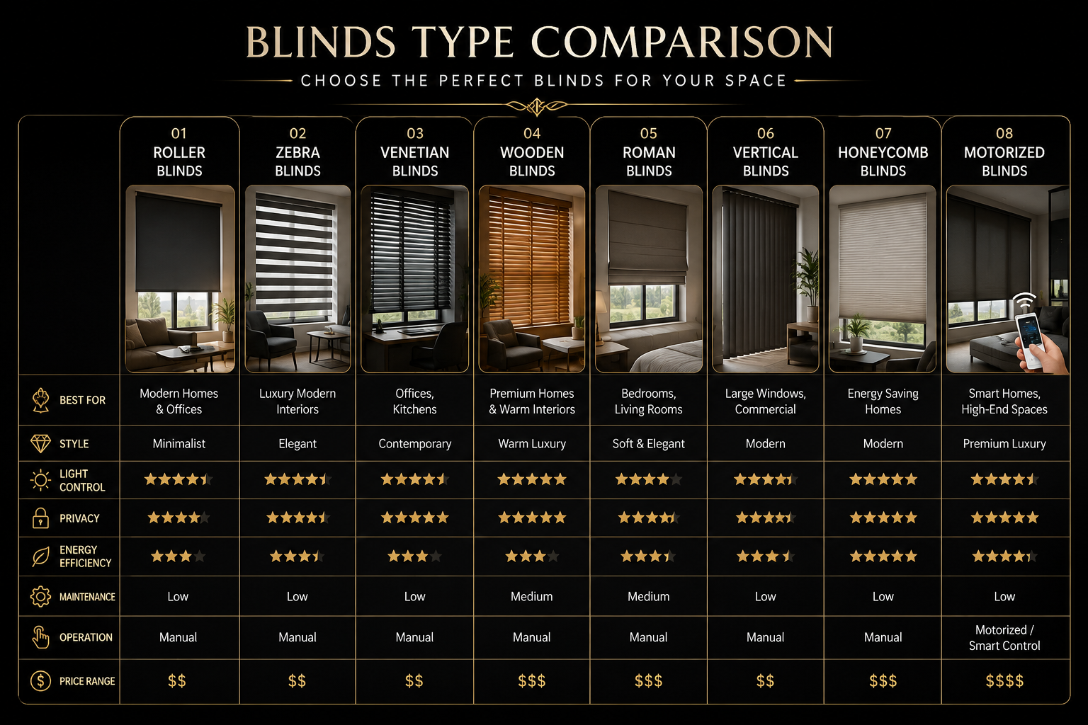 Blinds Comparison
